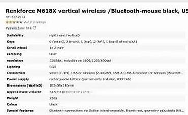 Kompjuterski miševi: Ergonomski vertikalni miš sa podesivom podrškom za dlan - Vertikalni — 27
