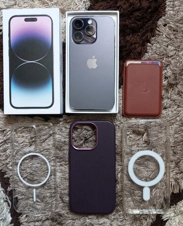 блоки питания для ноутбуков 5.2 в: IPhone 14 Pro, Новый, 128 ГБ, Deep Purple, Защитное стекло, Чехол, Коробка, 89 %