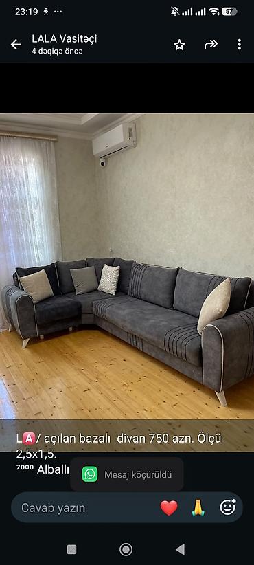 L🅰/ açılan bazalı divan 750 azn. Ölçü 2,5x1,5. 
⁷⁰⁰⁰ Alballıq. LALA
