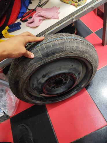 чехол на запаску: Дөңгөлөктөр монтажда 70 / R 14, Камдык, Жеңил унаалар, Темир, тешиктери - 4