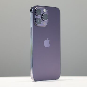 телефон айфлн: IPhone 14 Pro Max, Б/у, 256 ГБ, Deep Purple, Чехол, Зарядное устройство, Защитное стекло, 87 %