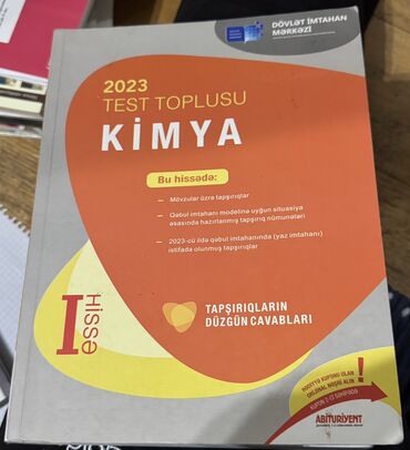 kimya test toplusu cavablari pdf: Kimya Testlər 11-ci sinif, DİM, 1-ci hissə, 2023 il