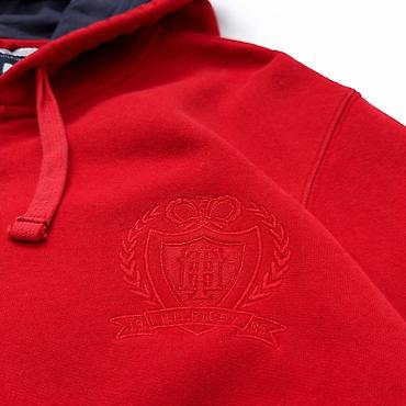 nike tech flecce: Мужская толстовка, M, Tommy Hilfiger, Б/у, цвет - Красный, Самовывоз, Платная доставка — 4