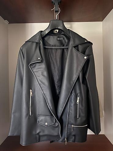 Qara biker üslubunda dərili gödəkçə - Model: klassik motosiklet tipli