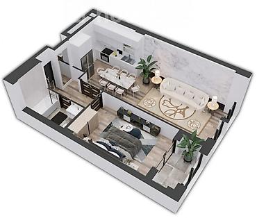 инвестировать: 2 комнаты, 69 м², Асанбай мкр Элитка, 11 этаж — 2