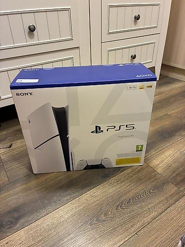 plestation 5: Ps5 slim 1TB teze, 1299AZN çoz az qalib, 3ay zemanet verilir! — 1