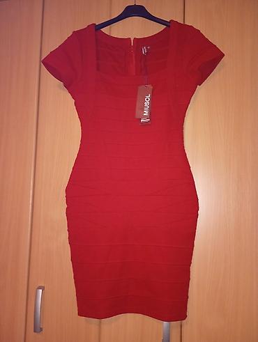Haljine: Crvena „bandage“ haljina MIUSOL – veličina M - Kroj: uska, bodycon — 1