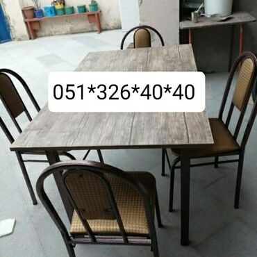 Masa və oturacaq dəstləri: Mətbəx üçün, Yeni, Açılan, Dördbucaq masa, 2 stul -da lalafo.az — 4 Masa və oturacaq dəstləri: Mətbəx üçün, Yeni, Açılan, Dördbucaq masa, 2 stul — 4