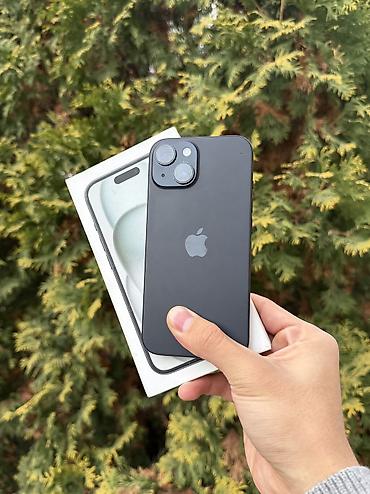 IPhone 15, Б/у, 128 ГБ, Черный, 82 %