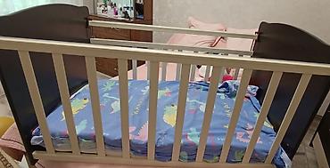 bunk bed: Детская кроватка стандартная 120*60 с Матрасом. Целая, в хорошем — 2