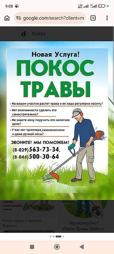 для травы: Уборка территории, Стрижка газона — 3