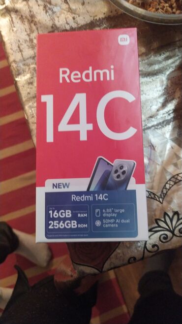 Xiaomi: Xiaomi Redmi 14C, 256 GB, rəng - Göy, 
 Zəmanət, Sensor, İki sim kartlı