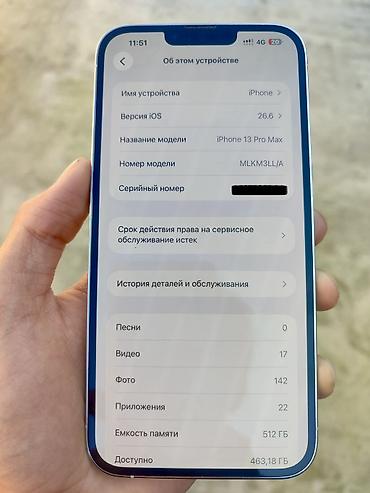 газплита бишкек: IPhone 13 Pro Max, Колдонулган, 512 ГБ, Ак, Каптама, 85 % — 9