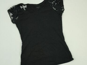 czarne bluzki krótki rękaw: Блуза жіноча, S, стан - Хороший