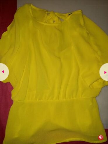 tunike i bluze za punije: S (EU 36), Viscose, Single-colored, color - Yellow