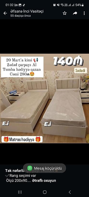 tek kravat: Birnəfərlik, Bazasız, Pulsuz matras, Siyirməsiz — 8