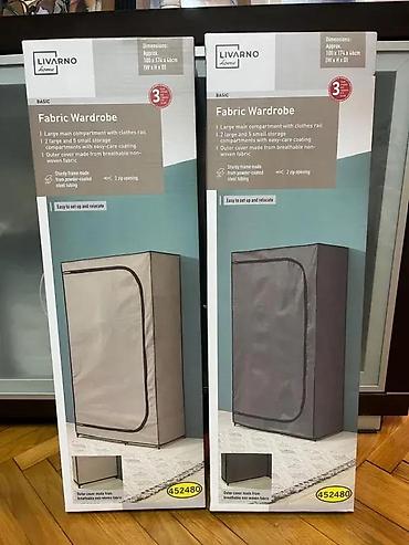 Kancelarijski ormari: LIVARNO Home BASIC – Platneni garderober - Dimenzije: približno 100 × — 2