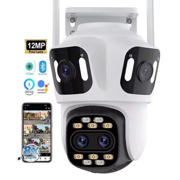 wifi ip kamera: Simsiz Wifi ptz 3 kamera 360° 8mp/4K Çöl səraiti ücün matorlu 3