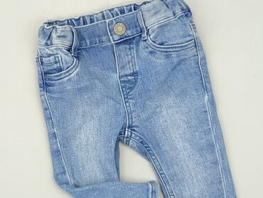 jeansy z kokardą: Denim pants, H&M, 3-6 months, condition - Very good