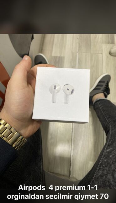 Qulaqcıqlar: Airpods 4 premium 1-1 orginaldan secilmir tezedir