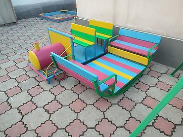 Другие игровые комплексы: Яркая детская качалка-лодочка для весёлых игр! Прочная металлическая — 12