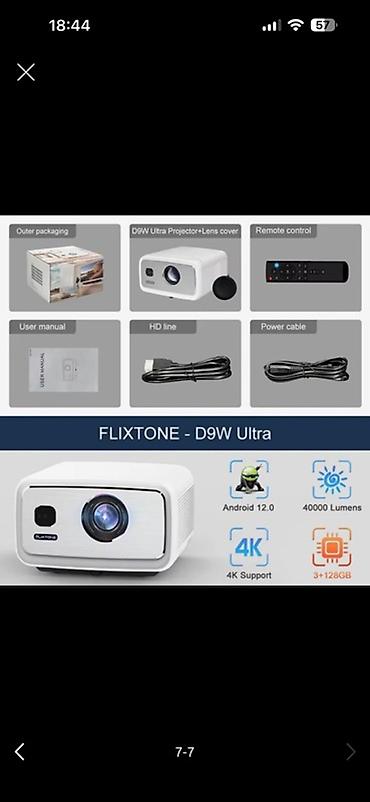 проектор 4k: Проектор FLIXTONE d9w ultra для домашнего кинотеатра - Нативное — 6
