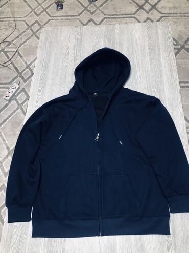 тойские платья: Толстовка на молнии с капюшоном, темно-синяя. - Классический крой