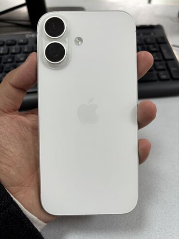 сок жымалка: IPhone 16, Колдонулган, 128 ГБ, White Titanium, 91 %