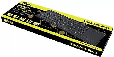 klavyatura komputer: Ritmix RKB-350BTH Black Bluetooth Keyboard with Touchpad 🟢 Rəsmi iş — 1