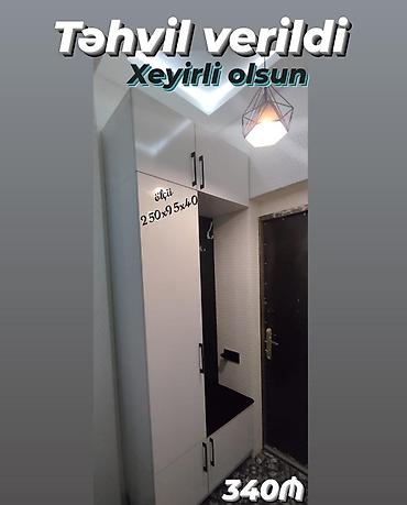 qapi plasmas: Dəhliz üçün funksional şkaf-dolab dəsti - Ölçü: 250×95×40 sm - Rəng — 1