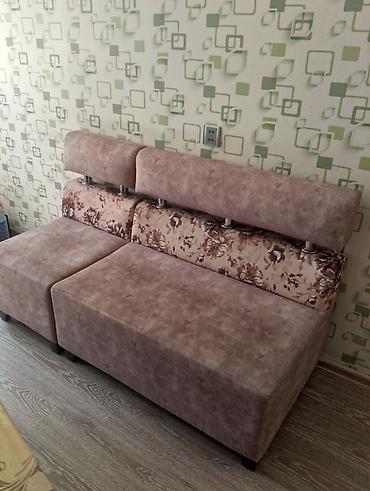 Divanlar: İki hissəli kompakt divan - Dizayn: Pudra/boz çalarlı yumşaq parça — 5