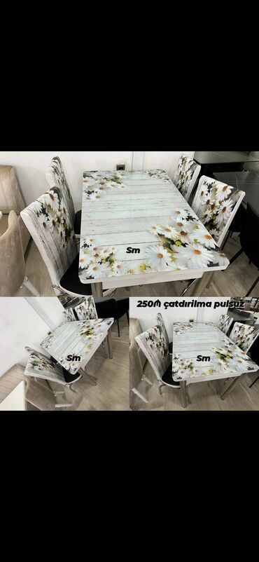 merbex masa: Mətbəx üçün, Yeni, Açılan, 4 stul