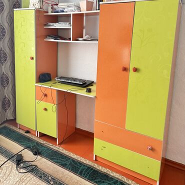 офис шкаф: Кийим салуучу шкаф, Колдонулган, Түз, Жыгач