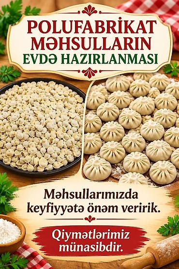gurcu xengeli resepti: Evdə hazırlanmış polufabrikat məhsullar Təzə və dadlı əl işi xəmir — 1