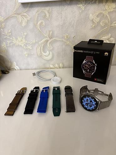 gt 3: Huawei Watch GT 3 (46 mm) ağıllı saat dəsti Ideal vəziyyətdə. Çox az — 1