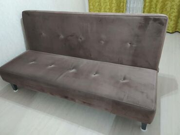 металлический диван: Диван-кровать, цвет - Коричневый, Б/у