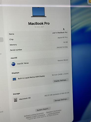 Ноутбуки Apple (MacBook): Для программирования, Б/у, Apple M1 Pro, ОЗУ, RAM: 16 ГБ, В рассрочку — 3