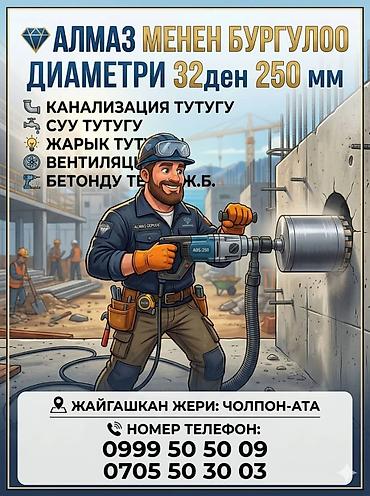 мебел баткен: Алмазное бурение отверстий в бетоне и железобетоне. Диаметры: от 32 — 1