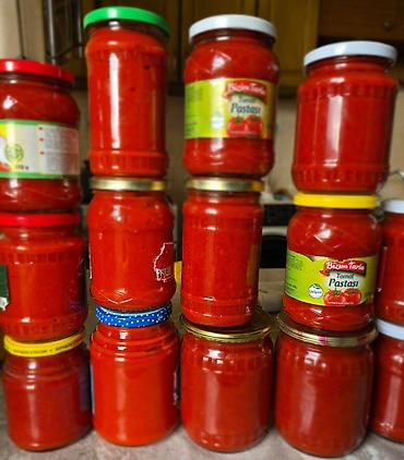 pasta: Təbii tomat pastası – ev üsulu - Tərkib: 100% yetişmiş pomidor, duz — 1