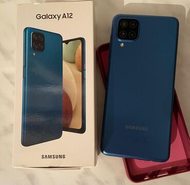 telefon a12: Samsung Galaxy A12, 4 GB, rəng - Göy, İki sim kartlı