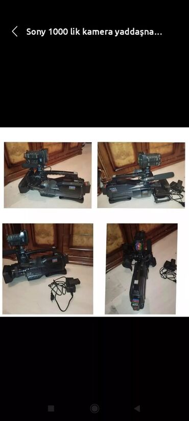 foto videokamery: Sony 1000 lik kamera yaddaşnan üç ədəd daş prajektoru sumkasi hamısı