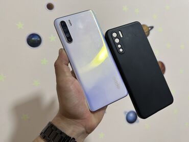 микро телефон: Oppo Reno3, Б/у, 128 ГБ, цвет - Белый, 2 SIM