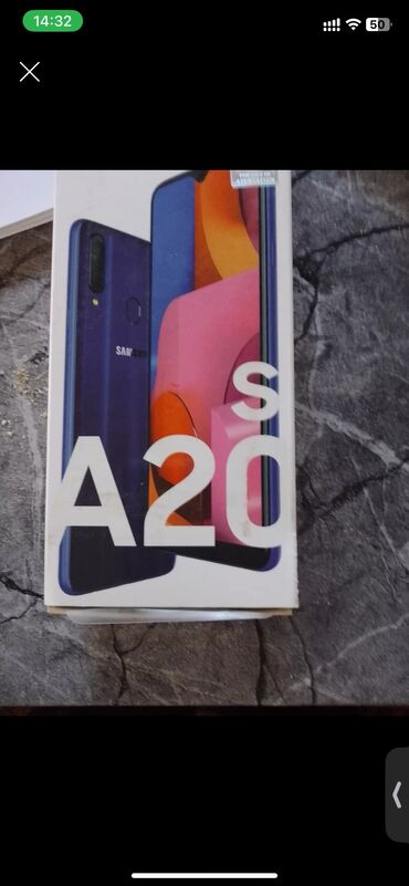 Samsung: Samsung A20s, 64 GB, rəng - Göy, Qırıq, Düyməli, Sensor