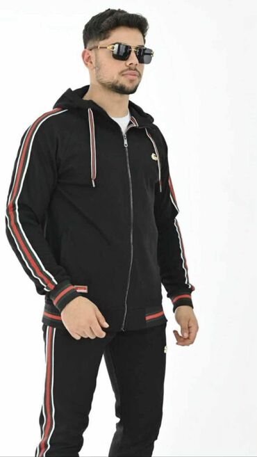 Trenerke: Komplet, S, M, L, Gucci, bоја - Crna, Pamuk — 3