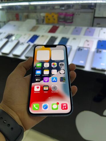 Apple iPhone: IPhone 13, 128 GB, Blue Titanium, Zəmanət, Barmaq izi, Simsiz şarj