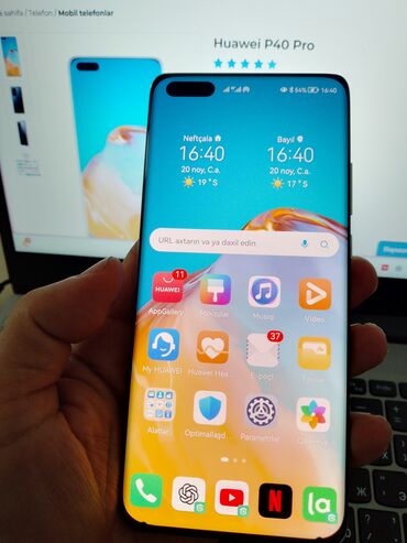 Huawei: Huawei P40 Pro, 256 GB, rəng - Boz, Sensor — 17