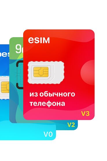 ик номера: Esim для обычных телефонов, можете добавлять тарифы по qr коду