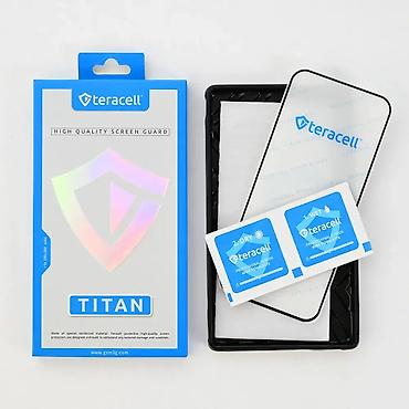 Zaštitne folije i stakla za telefone: Zastitno staklo Teracell Titan 2.5D za iPhone 15 Pro Max 6.7 crni. Uz — 9