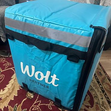 Оборудование для ресторанов, кафе: Wolt Partner termo çatdırılma çantası - Rəng: göy (Wolt loqolu) — 1