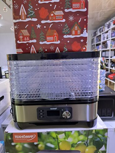 Сушилки для овощей и фруктов: Сушилка для овощей Техномир SG-400LCD Мощность 400вт Количество — 7